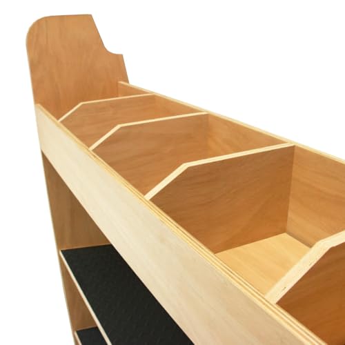 Van Racking Transit Custom SWB LWB 12mm Thick Plywood Toolbox Storage Rack Shelving Tool Organiser Unit Caddy Drivers Side RHD LHD 136cm H x 102cm W x 30cm D FREE Non-Slip Rubber Mats - Image 8