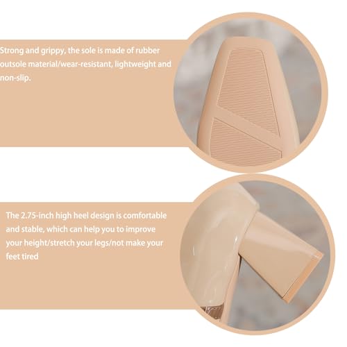 Women's Leather Chunky Low Heel Mary Jane High Heels Retro Square Toe Double Ankle Strap Non-Slip Low Thick Heel Work Wedding Formal Dress High Heels4