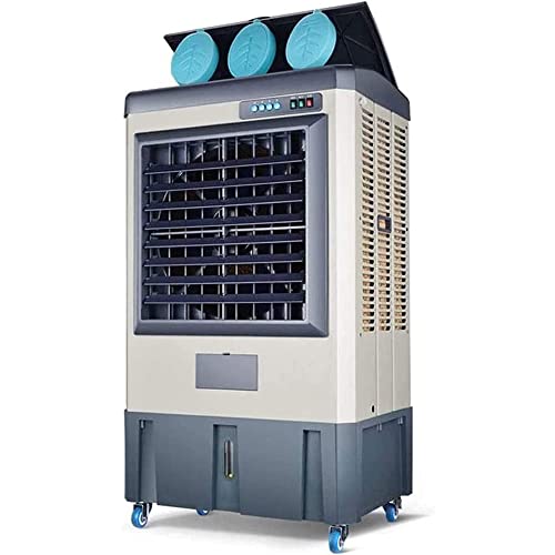 Ventilador móvil de refrigeración industrial, enfriador de aire con control remoto - oscilación de 120 °, temporizador de 18 horas, 3 velocidades de viento - solución de enfriamiento de la casa entera