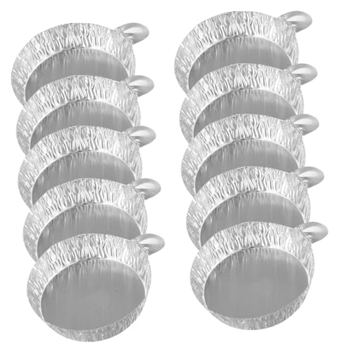 Gadpiparty 100 piezas Bandejas de Aluminio para Pesaje Pequeñas Unidades Ligeras y Apilables para Muestras Laboratorio Resistentes y Compactas para Polvos y Líquidos