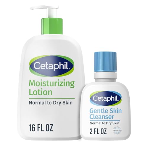 Cetaphil Moisturizing Lotion 16oz + Gentle Skin Cleanser 2oz Bundle - image 1