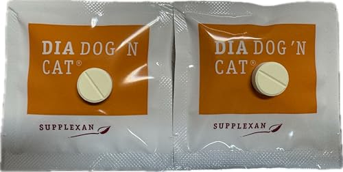Herbagarten Wurmmittel-Set: Wurmkur Hund Hilfe bei Entwurmung 2 Tabletten + 2 x Dia DOGN CAT Hunde diätetisches Mittel bei Durchfall