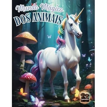 Capa do livro Mundo Mágico dos Animais: Aventuras para Colorir: Desenhos Encantadores para Crianças Soltarem a Imaginação! (Portuguese Edition)