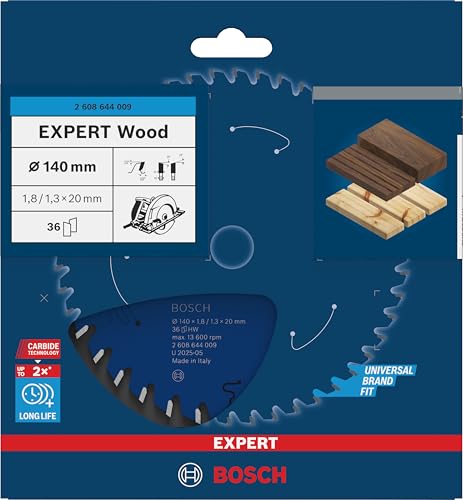 Bosch Professional 1x Kreissägeblatt Expert for Wood (Holz, Sägeblatt Ø 140 x 20 x 1,8 mm, 36 Zähne, Zubehör Kreissäge) – Ansicht 2