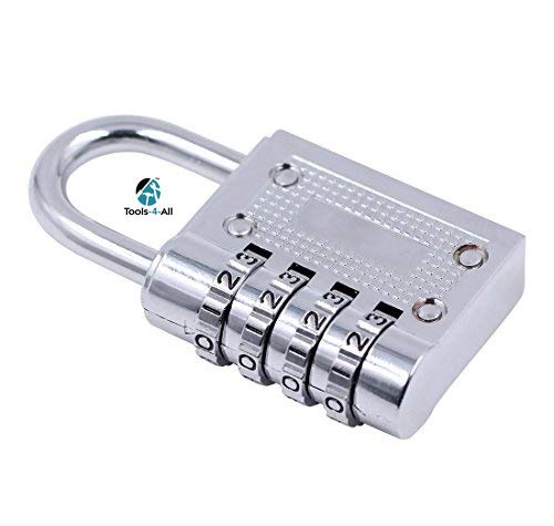 Combination Lock 3-inch Padlock 4 Digit Lock for Locker
