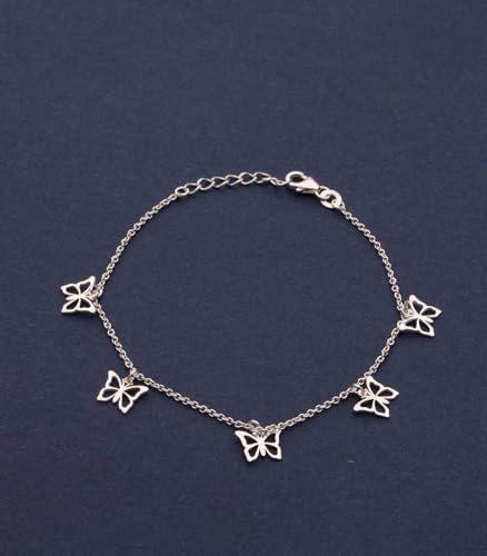 Gargi by P.N. Gadgil and Sons | 925 Sterling Silver | Dangling Charm Bracelet | Adjustable | Gift for Women and Girls | With Hallmark & 925 Stamp - Image 2