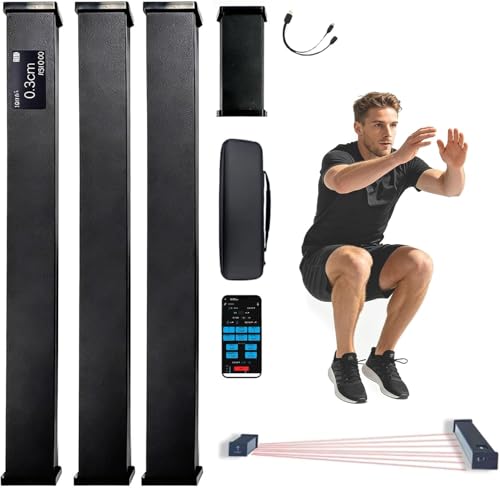 Advanced Vertical Jump Tester - Smart App & Sensor, Real-time Tracking, Accurate Height Measurement, Force Rsi, Ground Contact Time for Fitness & Sports Performance Upgraded