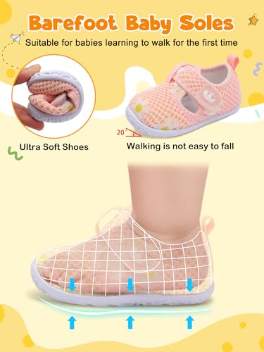 FEETCITY Barefoot Baby Shoes Girls Boys Walking Shoes Infant Sneakers Lightweight Flexible Newborn Dress School Shoe4