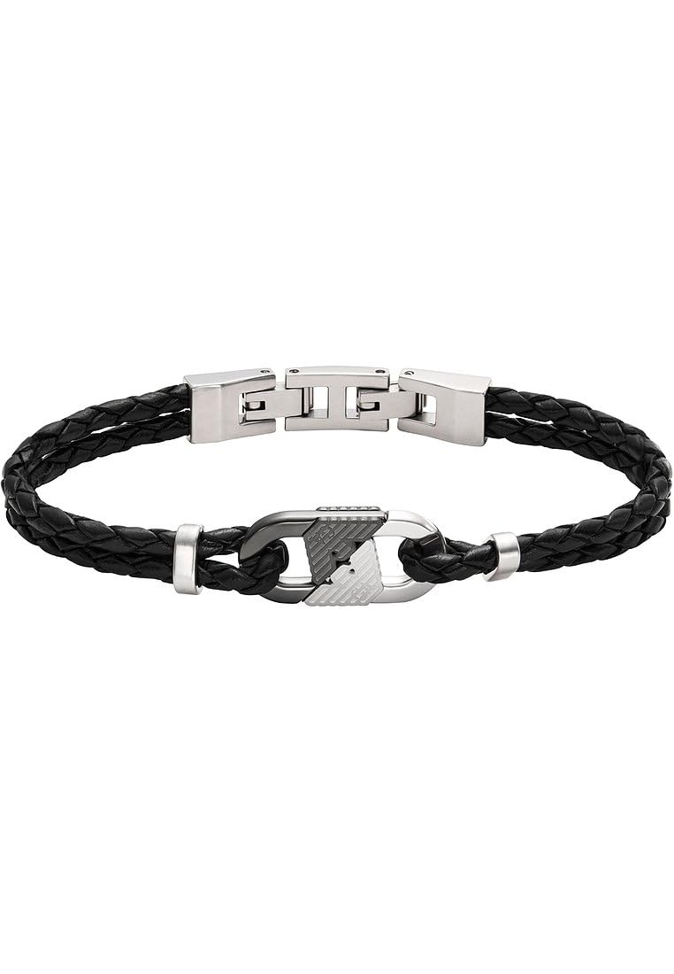 Emporio Armani Men's Stainless steel or Leather with link closure bracelet