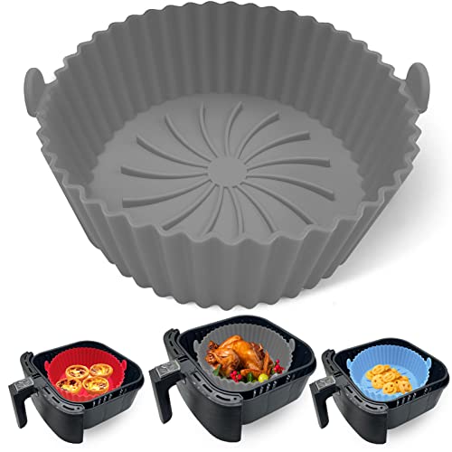 Bols de friteuse à air comprimé en silicone, 20,9 cm, ronds et réutilisables, couvercles de panier de rechange de papier sulfurisé pour friteuse à air comprimé COSORI et accessoires de four Cover