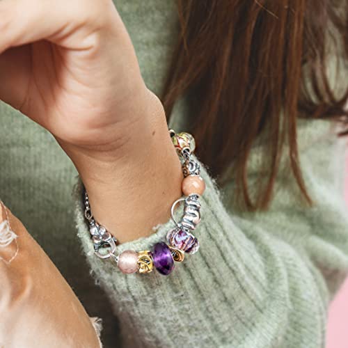 Cuentas de vidrio violeta Trollbeads Melodía TGLBE-30102 para pulseras de estilo diario 2