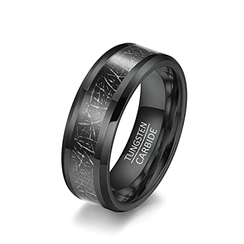 Cadeaux bijoux couple bague de promesse personnalisable en tungstène poli