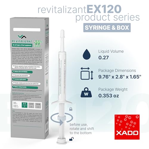 XADO Additiv EX120 mit Revitalizant® für alle Typen von Kraftstoffeinspritzgeräten und –Systemen zur Reparatur und Verschleiß-Schutz