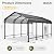 Aoxun 12x20 Metal Carport, Heavy Duty Car Garage with Galvanized Roof, Reinforced Frame, Car Tent Garage Shelter for Car, Pickup, Truck, Boat
