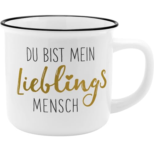 GRUSS & CO Becher Motiv 'Mensch' | New Bone China Porzellan,...