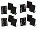 12-Pack Black Velvet Pendant Chain Necklace Display Stand 3.5" Tall Leaning Earring Stand Jewelry Display