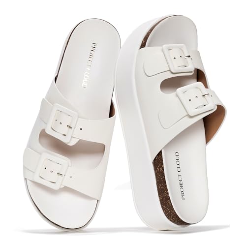 Image of Project Cloud Platform Sandals Women - Plush & Soft Insole Wedge Slides for Women Footwear - Beach Essential Wedge Sandals for Women 2026 (Softy)