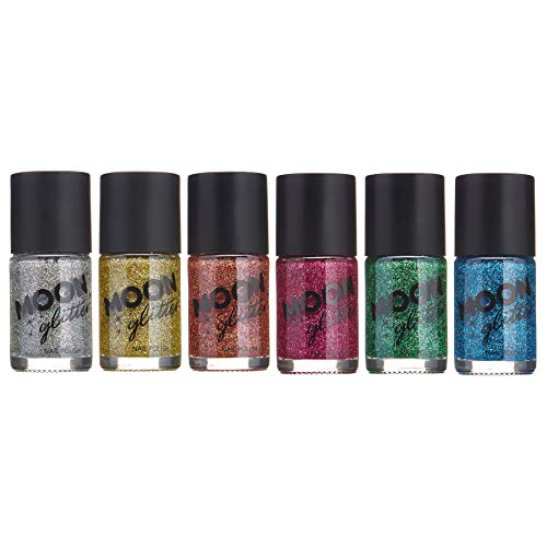 Esmalte de Uñas Holográfico Brillante por Moon Glitter - 14ml - Set de 6 colores Cover