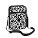 Ecaestolph Cartoon Skull Skeleton Black Crossbody Bag for Women Men Fashion Messenger Bag Purses Waterproof Cross Body Sling Bags Key Card Wallet Holder Satchel Storage Bags Travel Waist Pouch