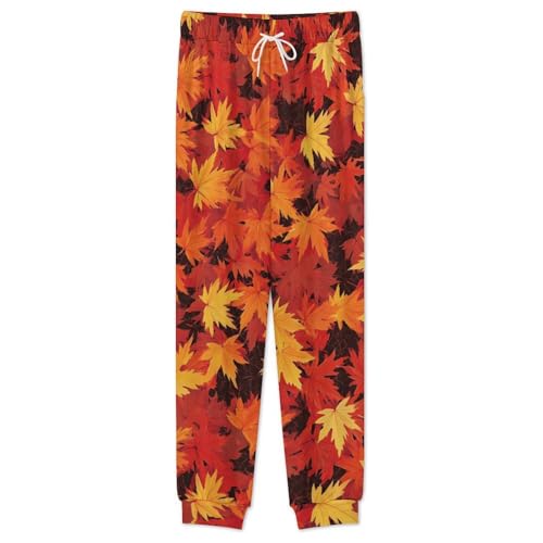Autumn Maple Leaves Men’s Pajama Set Long Sleeve Top And Pants Loungewear Sleepwear Pjs Nightwear2