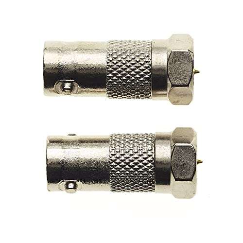 Keple F Type Plug to BNC Socket Adaptor, Pack of 2, BNC Male Plug to Female Jack Coaxial Cable Adapter - Image 4