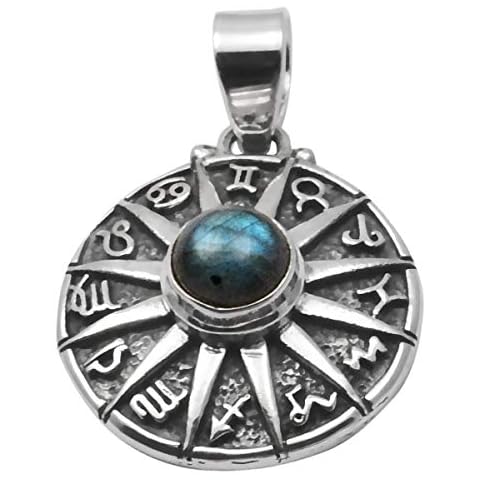 SilverPalace 925 Sterling Silver Handmade and Genuine Labradorite Pendant for Womens and Girls Cover
