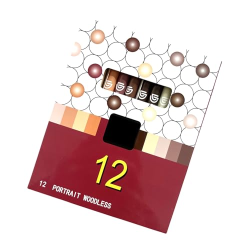 12 lápices de acuarela sin madera, 12 colores a base de aceite, para adultos, estudiantes, retratos, dibujos, lápices para colorear