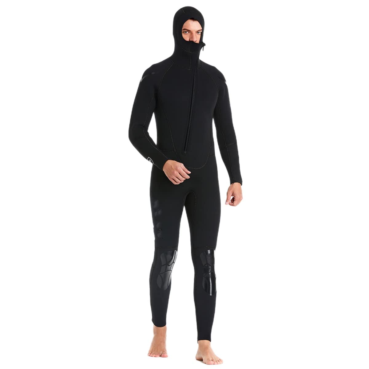 Combinaison de plongée épaisse et chaude à capuche pour homme 5 mm