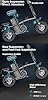 Foldable Electric Bike,14" Portable Folding E-Bike, City Bike, 48V 10AH Battery, 250W Motor, 25KMH Speed, Disc Brakes, Triple Suspension, 3 Riding Modes, Rear Seat, Recycle Energy System, Black, New! #2