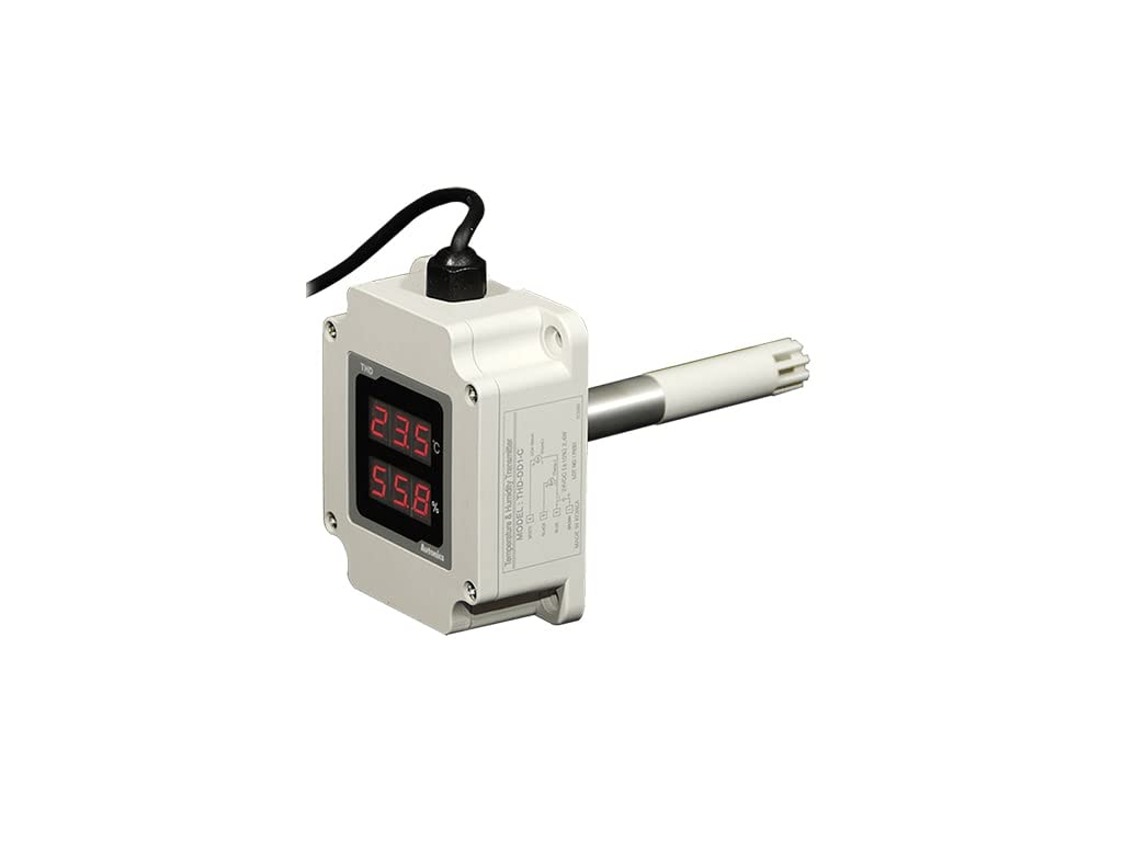 THD-DD1-T, Temp/Humidity Transducer, Duct Mount, 100mm Sensing Pole, 3 Digit Display, RS485(MODBUS RTU) Output, 24VDC Power