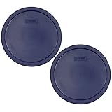 Pyrex 7403-PC 10 Cup Blue Round Plastic Storage Lid - 2 Pack