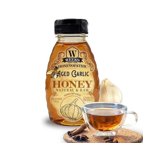 Weeks Honey Farm Aged Garlic Raw Honey, 8 oz