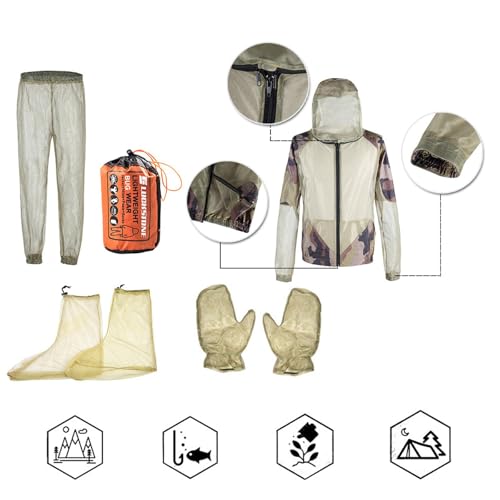 Chaqueta de malla con capucha y ropa de red con cremallera desmontable 4