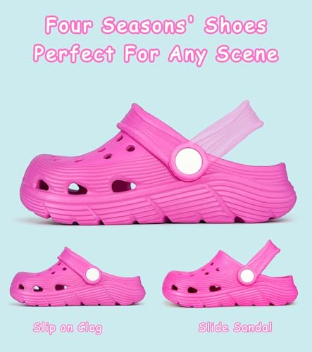 Image of Toddler Kids Garden Clog Slip On Slide Sandals Beach Water Shoes