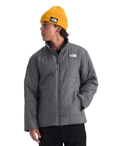 The North Face Men's Junction Insulated Jacket - Water Repellent Winter Coat, Secure Zip Hand Pockets, Smoked Pearl, Medium