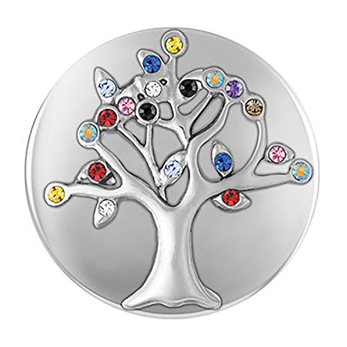 Ginger Snaps Vibrant Family Tree Charm Accessory | Interchangeable Snap Jewelry Collection | Button Charms for Necklaces, Bracelets & Rings | Standard Size | SN02-25