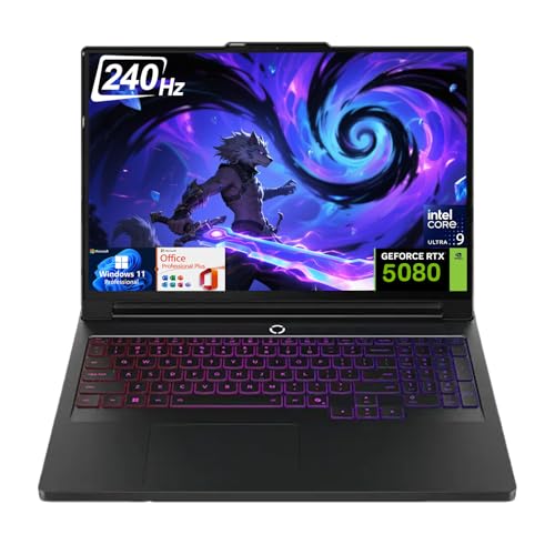 Image of Lenovo Legion Pro 7i, Gen 10 Laptop for Gaming, 240 Hz, Intel Ultra 9 275HX 24C (Up to 5.4 GHz), NVIDIA GeForce RTX 5080, 16 inch OLED Display, Per-Key RGB Backlit, 32GB DDR5, 2TB SSD, Win 11 Pro