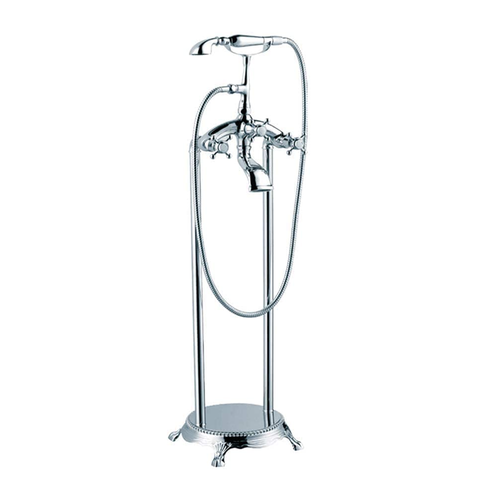 Robinet de baignoire à double poignée rétro pour douche effet pluie