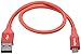 Amazon Basics Double Braided Nylon USB-A 2.0 to Micro USB Cable, 1 Feet, Red