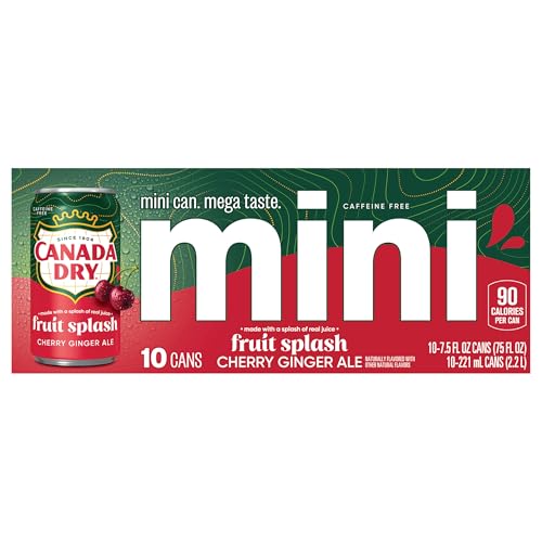 Canada Dry, Fruit Splash+G41 Mini Can, 75 Fl Oz, 10 Pack