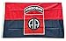 4 Less Co 3x5 AIRBORNE 82nd Flag Nylon Embroidered Double Sided (Red Blue)