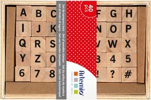 Alphabet en bois Artemio 40 lettres scrapbooking et loisirs créatifs