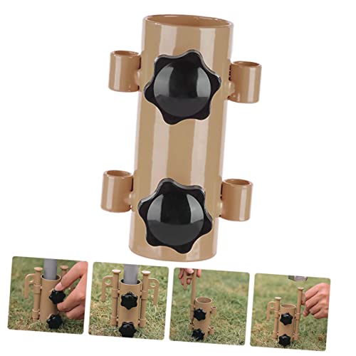 Besportble Canopy Pole Fixer Metal Awnings Wind Resistant Shade Umbrella Outdoor Umbrella Base Parasol Holder Clamp Patio Umbrella Clamp Canopy Rod Tube Holder Windproof Tent Pole Tub Camping #TOP5