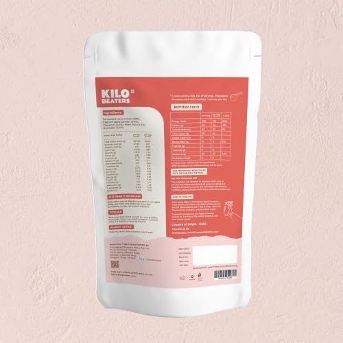 Image of Kilobeaters Fermented Yeast Protein Powder | Apple Cinnamon Flavour | 24g Protein Per Serving | Vegan Plant Protein | Gut Friendly | Gluten Free | Zero Added Sugar | Zero Fillers | 1kg