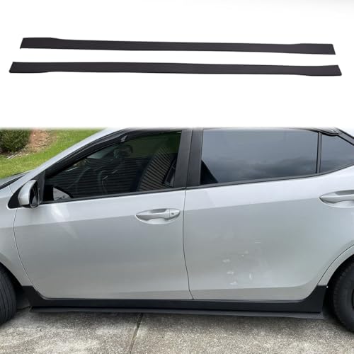HYPER GLORY Universal Side Skirts Compatible With Vehicles 78 x 3 Inch Carbon Texture Universal Style PP Polypropylene Side Extension Rocker Panel Spoiler for Most SUV Sedan Coupe 2PC