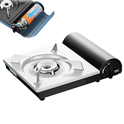 Réchaud à butane contre le vent avec allumage électronique pour cuisiner partout
