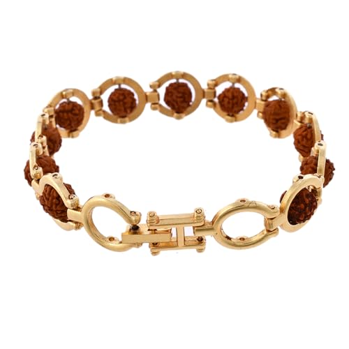 Image of VOYLLA Rudraksha Beads Bracelet Style Rakhi with Roli Chawal Pack -Rakhi For Brother