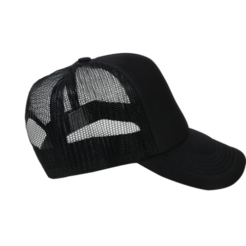 Image of TZ Promise Men Women Foam Trucker Hat Mesh Cap Solid Colors Lightweight with Adjustable Snapback Collection