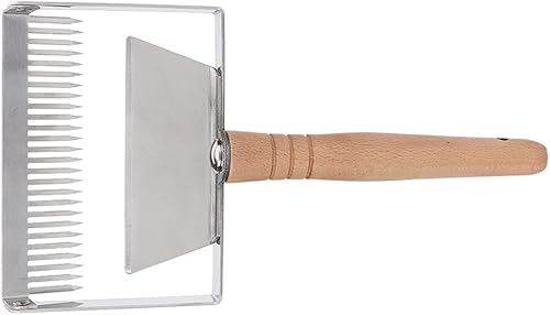 Miniatura 4 de TOPINCN Wide Uncapping Fork, Stainless Steel Beehive Scraper, Ergonomic Wood Handle, Less Wastage and Mess, Beekeeping Apicultural Equipment Tool
