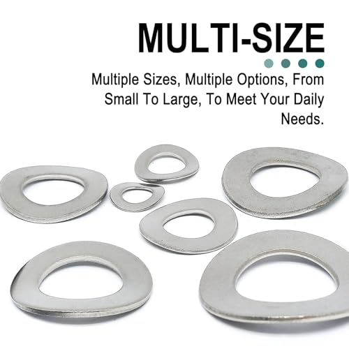 100pcs wave spring lock washer assortment kit304 stainless steel springscurved spring washers springs gasketsm6